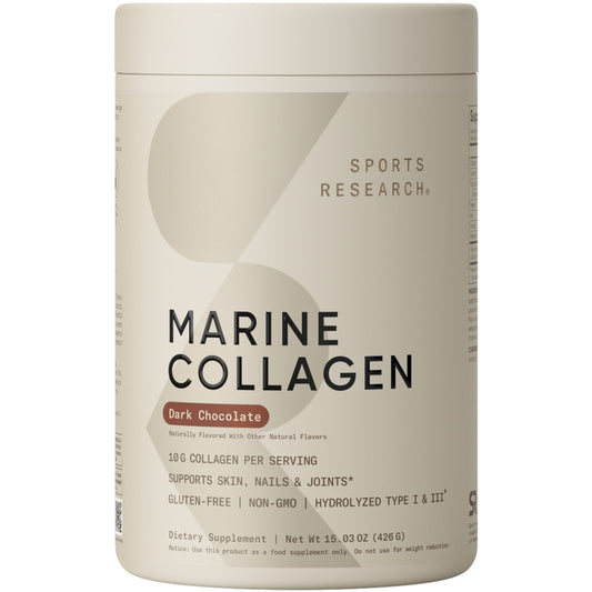 Marine Collagen Peptides Type 1 & 3 Protein Powder Amino Acids Dark Chocolate